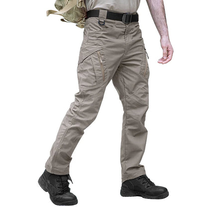 TACVASEN Zipper Pockets Pants Safari Clothing Men‘s Outdoor Cargo Pants Hiking Combat Trousers Ripstops Work Pants Field Male