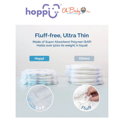 Hoppi AirDream Diapers | 2mm UltraCore™ Technology, Ultra Thin & Soft | 4 Pack Value Deal