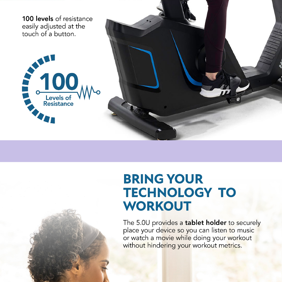 Johnson Fitness Horizon 5.0U Upright Bike