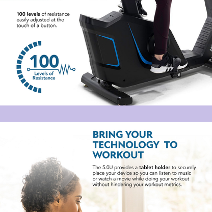 Johnson Fitness Horizon 5.0U Upright Bike