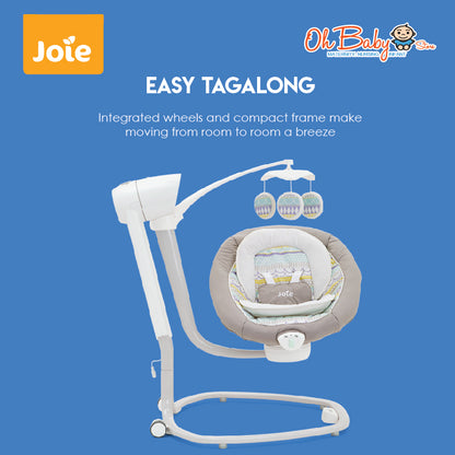 Joie serina™ Swivel Baby Swing | Multi-Direction Swing, Soothing & Comfortable | Newborn hingga 9kg | 2-Year Warranty