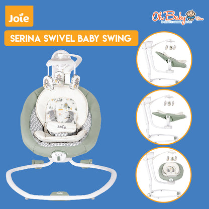 Joie serina™ Swivel Baby Swing | Multi-Direction Swing, Soothing & Comfortable | Newborn hingga 9kg | 2-Year Warranty