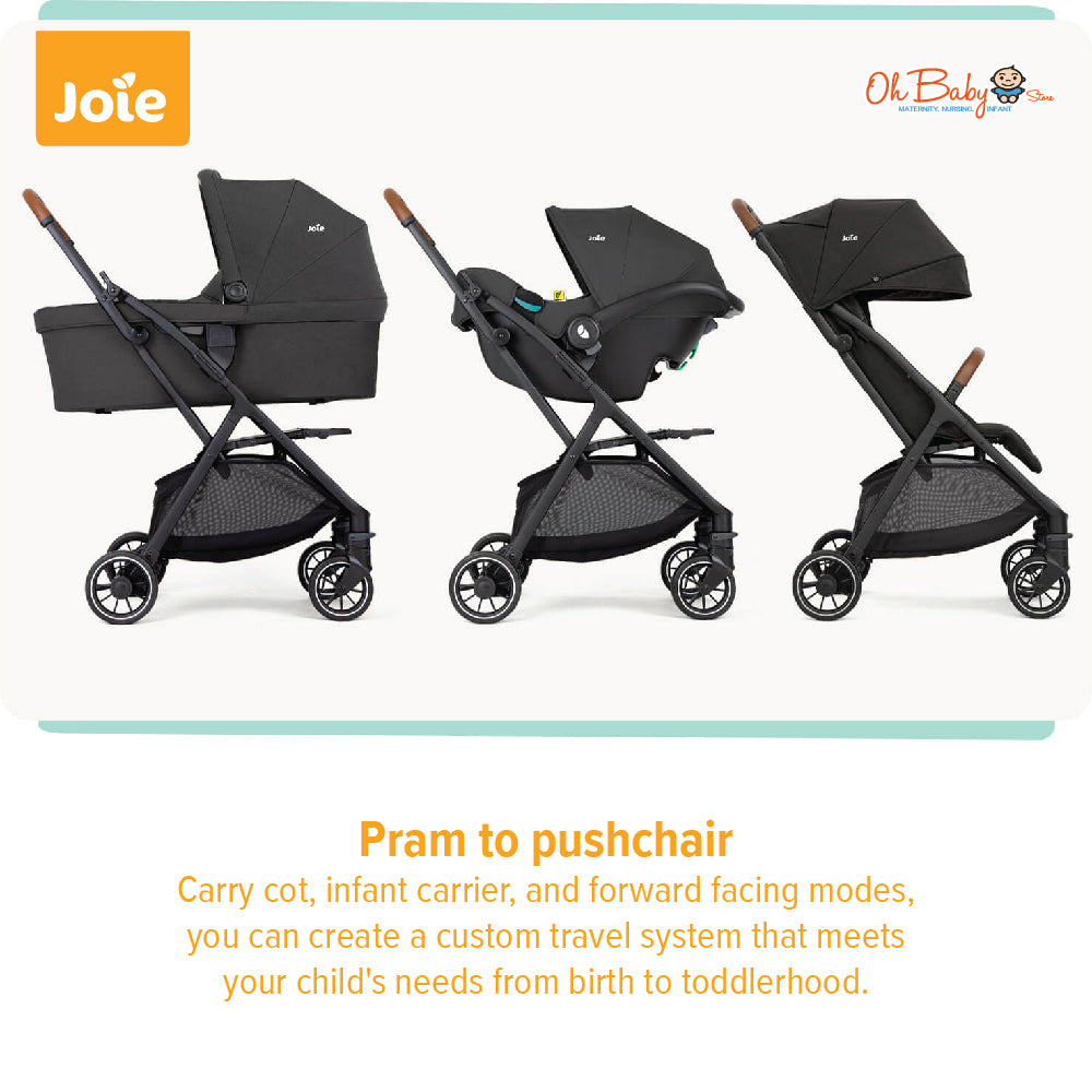 Joie Pact Pro Stroller | Lightweight Compact, One-Hand Fold, Travel-Ready | Lahir hingga 22kg | 2-Year Warranty