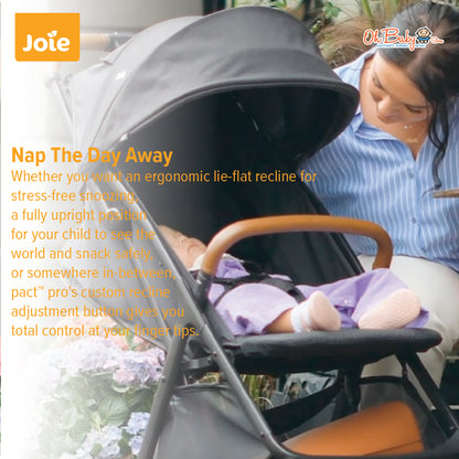 Joie Pact Pro Stroller | Lightweight Compact, One-Hand Fold, Travel-Ready | Lahir hingga 22kg | 2-Year Warranty