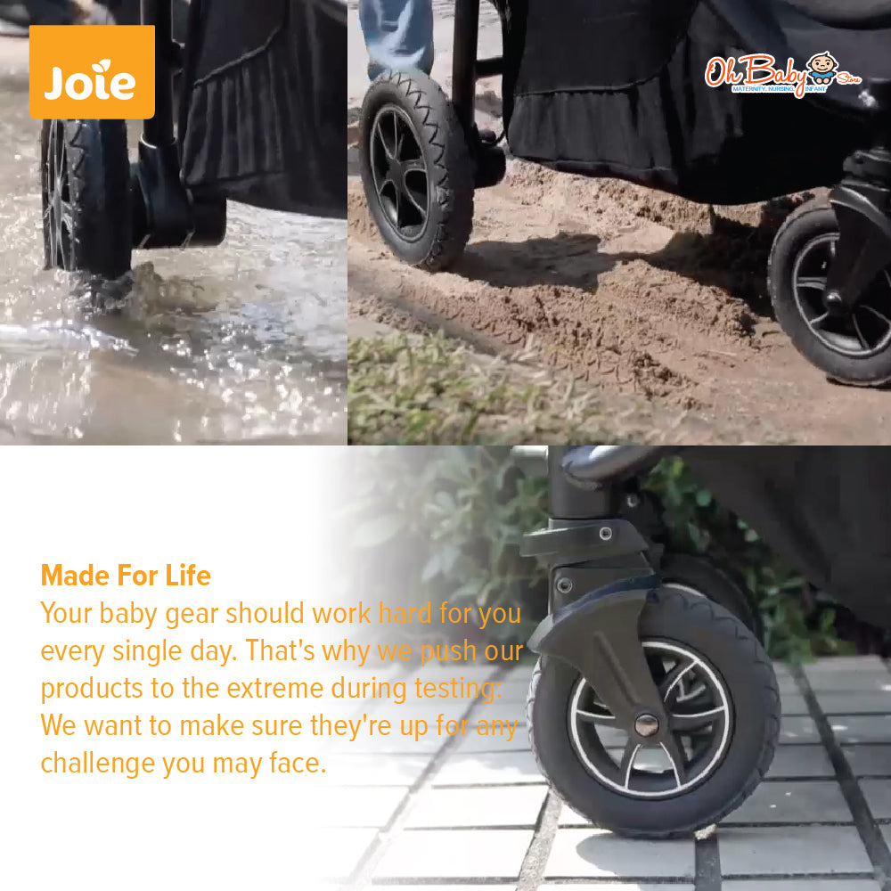 Joie Pact Pro Stroller | Lightweight Compact, One-Hand Fold, Travel-Ready | Lahir hingga 22kg | 2-Year Warranty