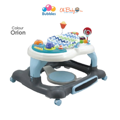 Bubbles Baby Walker 3-in-1 | Walker • Rocker • Activity Center | Dari 6 Bulan Ke Atas