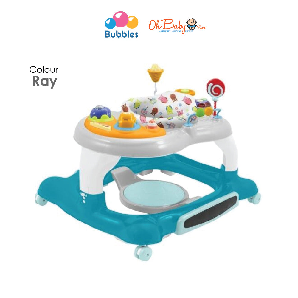 Bubbles Baby Walker 3-in-1 | Walker • Rocker • Activity Center | Dari 6 Bulan Ke Atas