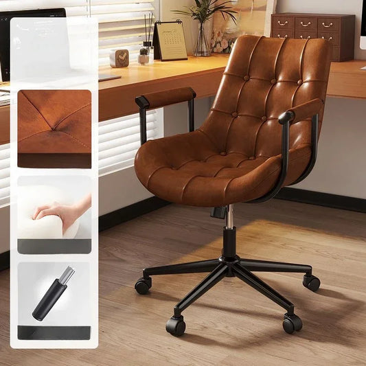 Kerusi Pejabat Berbaring Mesyuarat Sandaran Ergonomik Kerusi Pejabat Permainan Moden Perabot Pejabat Chaise De Bureau Kulit Mewah 