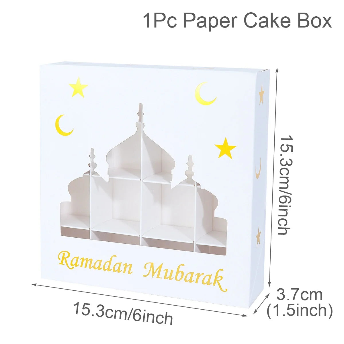 Kotak Hadiah Eid Mubarak Kek Kotak Gula-gula Hiasan Ramadan untuk Rumah 2024 Perlengkapan Pesta Muslim Islam Aidilfitri Ramadan Kareem 
