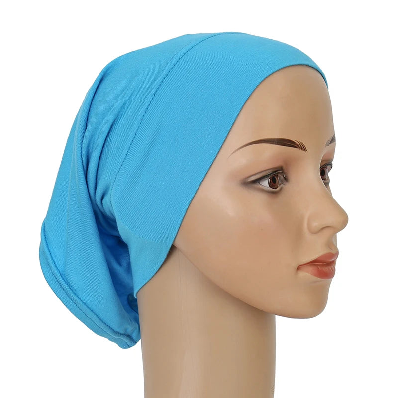 Ramadan Hijab Undercap Head Cover Instant Cotton Bonnet Hijabs for Women Muslim Turbans Inner Cap Turbante Muslim Women Hijab