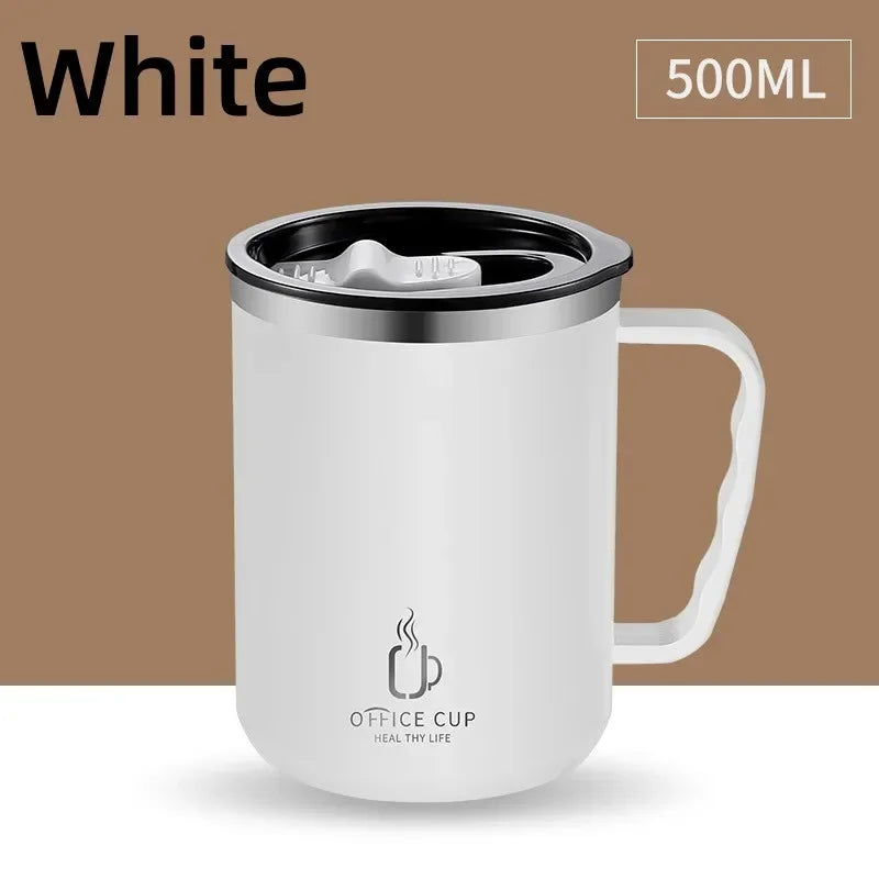 Thermal Coffee Cup to Carry 500ml Thermos Coffee with Straw Stainless Steel Mug with Lid Bottle for Coffee Mugs Thermal Mug