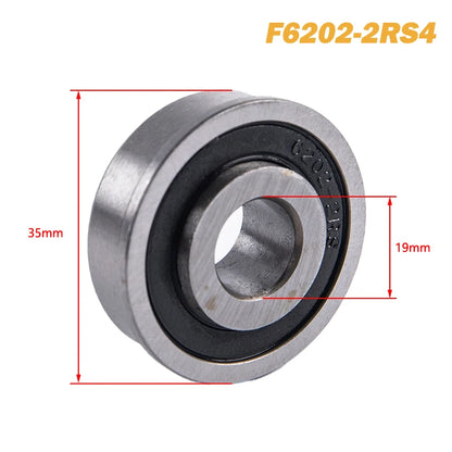 Bearing F6202 F6202RS F6202-16-2RS 13x35x11MM Flange ABEC-1 Miniature Deep Groove Garden Trolley Ball Sealed Wheelbarrow Bearing