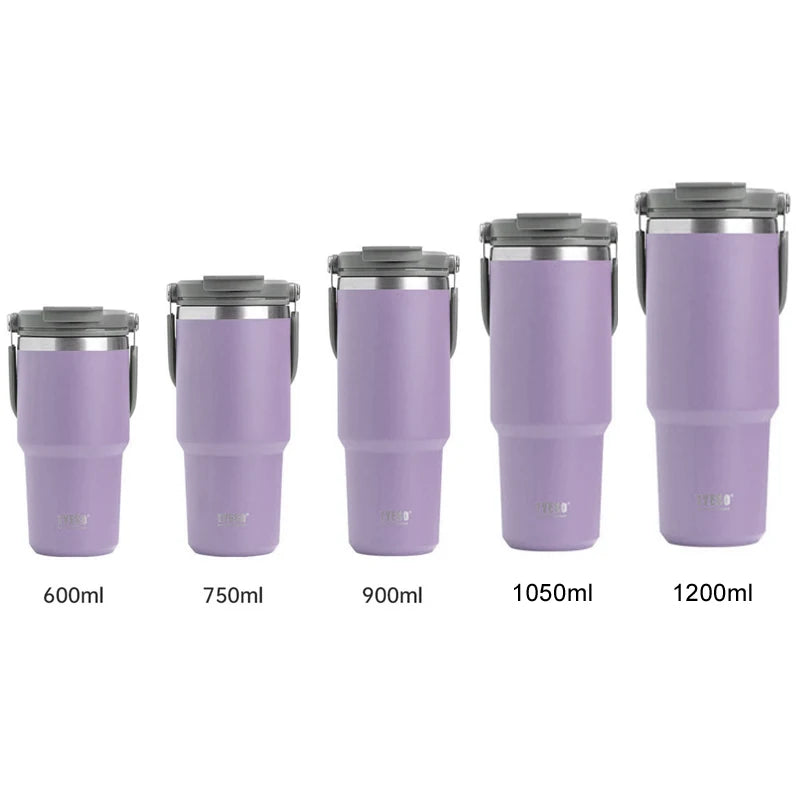 Tyeso 1200ML Tumbler Cawan Kopi Keluli Tahan Karat Vakum Penebat Terma Beg Ais Penyimpanan Sejuk Kelalang Kapasiti Besar 20 30 40 oz 