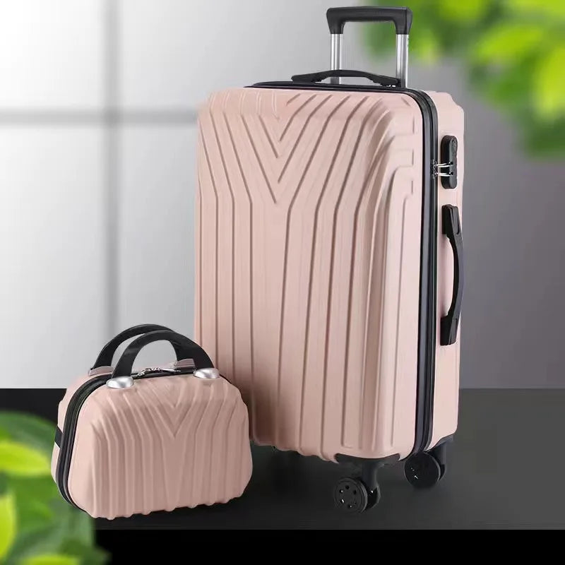 Travel suitcase with spinner wheels Women trolley luggage set 20 inch carry on suitcase 29''high-capacity zip aluminium frame