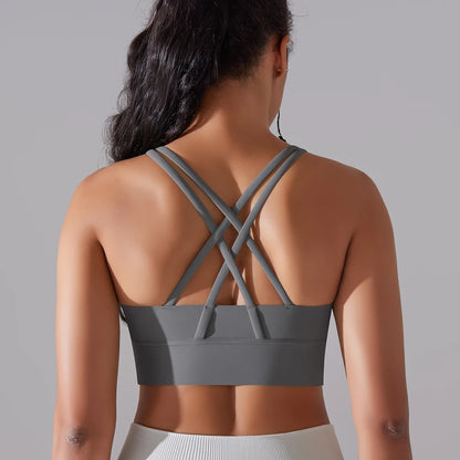 Tops Yoga BraTank Wanita untuk Kecergasan Bogel Feel Sport Bra Gym Vest Wanita Kamisol Senaman Pakaian Dalam Pakaian Sukan 