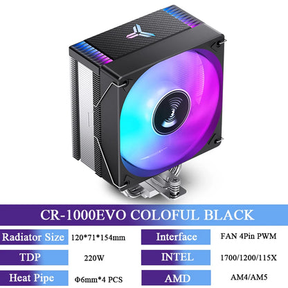 JONSBO CR1000/CR1200/CR1400 EVO CPU Cooler PC Fan Cooling CPU Fan Heatsink Tower Radiator Processor Air Cooler For AM4 1155 1700