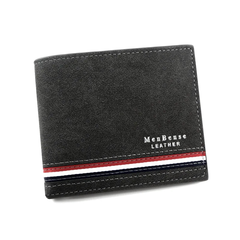 Short Men Wallets Zipper Coin Pocket Slim Card Holders Luxury Male Purses High Quality PU Leather Men's Wallet Money Clips