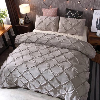 Queen Comfort Set 3Pieces, Gray Bed in a Bag Comforter Set for Bedroom, Beddding Sets without Comforter, Duvet cover&Pillowcases