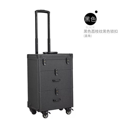 NEW Trolley luggage large Multi-layer Beauty make up bag box Suitcase capacity manicure Cosmetic case multifunct Rolling Luggage