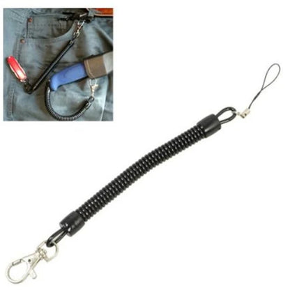 Elastic Lanyard Rope Tactical Anti-lost Military Spring Safety Strap Gun Rope For Key Ring Chain Flashlight Hunting Accessories