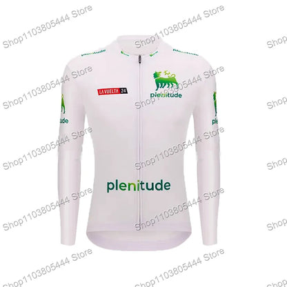 2024 Spain Tour Cycling Jersey Long Sleeve Men TDF Red Green Cycling Clothing Bicycle Tops Road Bike Wear Shirts MTB Uniform