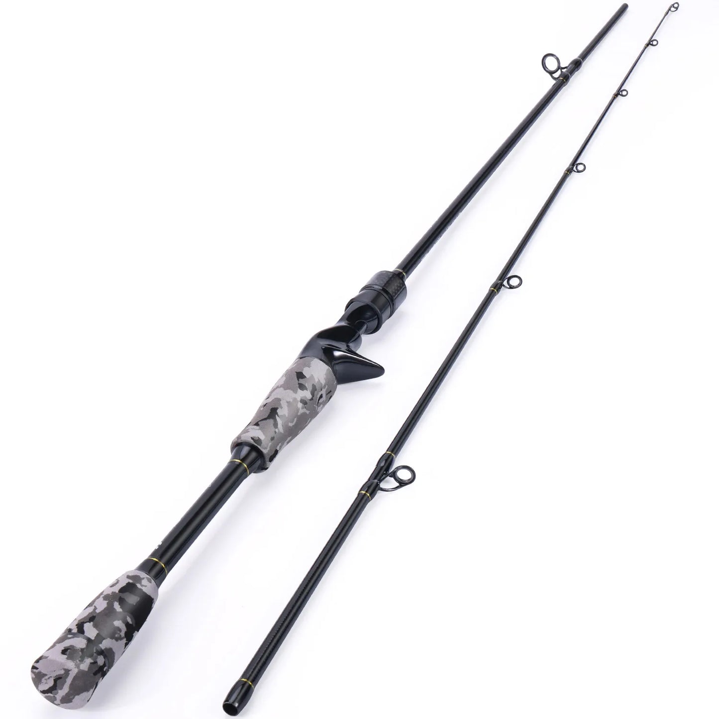 1.8m 1.98m 2 Bahagian Batang Pancing Casting Carbon Spinning Ultra-Sensitif dengan Selesa EVA Grip Rod Pemegang Rod Trout