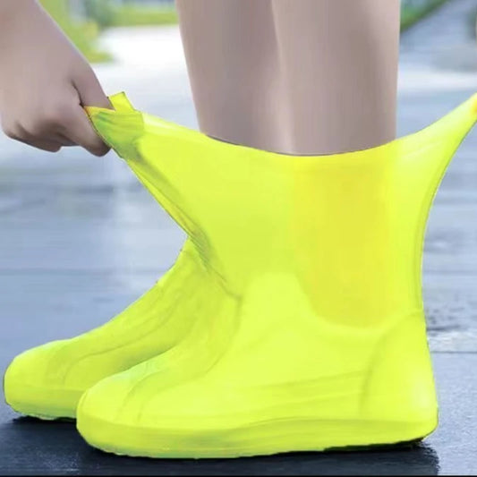 1 Pair Silicone WaterProof Shoe Covers lip-resistant Rubber Rain Boot Rain Gear Overshoes Accessories Rain Boot Covers