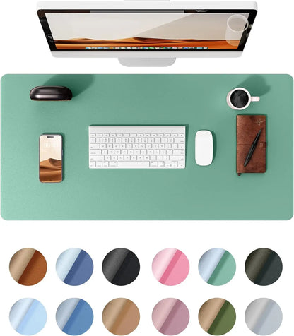 Leather Desk Pad Protector, Office Desk Mat, Large Mouse Pad, Non-Slip PU Leather Desk Blotter, Laptop Desk Pad  Waterproof