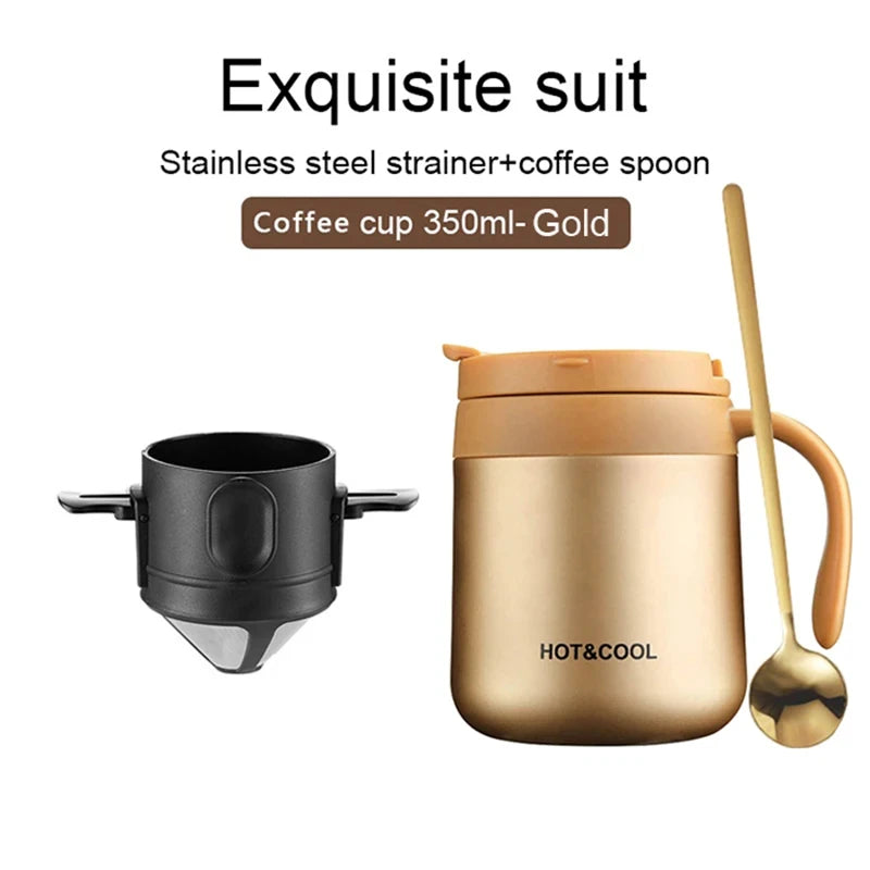 304 Stainless Steel Portable Coffee Filter Drip Coffee Tea Holder Reusable Mug Coffee Dripper Tea Cup Set Coffee Pot Coffeeware