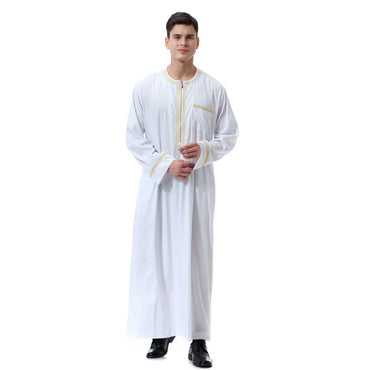 Muslim islamic Clothing Men Jubba Thobe print zipper Kimono Long Robe Saudi Musulman Wear abaya caftan Islam Dubai Arab Dressing