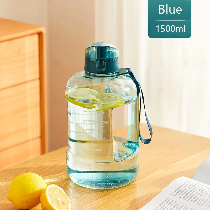 1.5L/2L Bpa Free Sport Bottle Kettle 1 Gallon Large Capacity Tritan Water Bottle with Straw Drink Waterbottle Bottle Cup