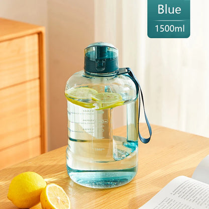 1.5L/2L Bpa Free Sport Bottle Kettle 1 Gallon Large Capacity Tritan Water Bottle with Straw Drink Waterbottle Bottle Cup