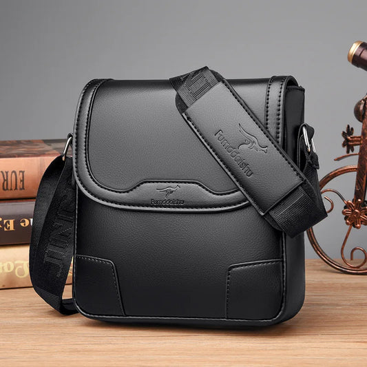 Luxury Brand Leather Messenger Bag Man Handbag Crossbody Side Bag For Men Business Office Work Bag Male Small Shoulder Bag