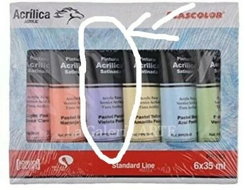 Pinturas Acrílicas para Manualidades y Uso Profesional, Colores, 75ML