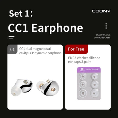 COONY CC1 Wired Earphones 2023 New Typec Interface Fever Grade HIFi Earphones Wired In Earphones