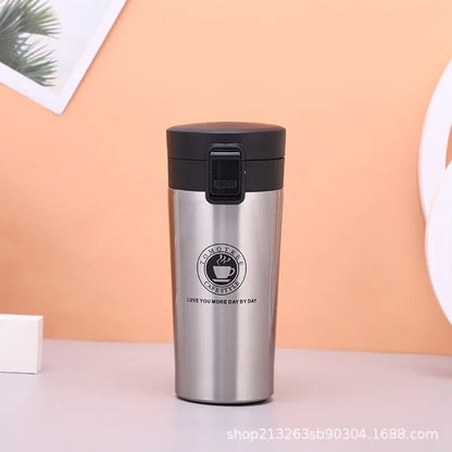 0.5L Thermal Mug Double Wall 304 Stainless Steel Coffee Cup Vacuum Flask Thermos Water Bottle Tea Coffee Leak-proof Thermos Mug