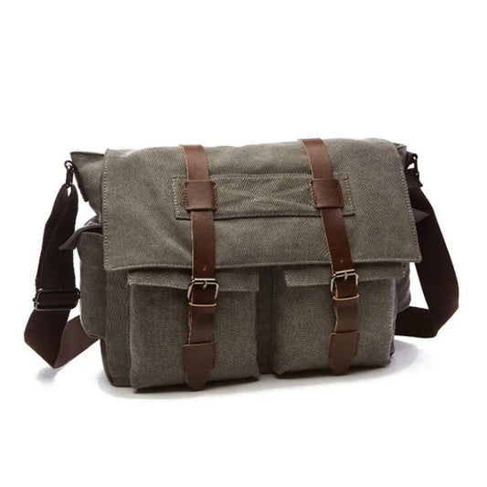 Men Business Messenger Bags For Men Shoulder Bag vintage Canvas Crossbody Pack Retro Casual Office Travel Bag