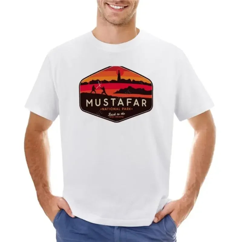 Mustafar National Park T-Shirt blank t shirts Short sleeve graphic t shirts T-shirt men male o-neck tshirt