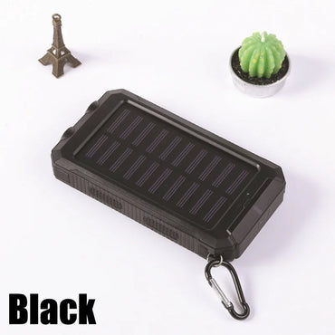 20000mAh Portable Power Bank Fast Charging Solar Power Bank with LED Light Outdoor Waterproof for IOS Android USB-A and USB-C