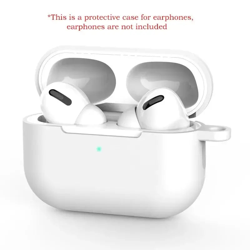 Untuk AirPods Pro Sarung Perlindungan Silikon Warna Pepejal Baru Apple Bluetooth Alat dengar Sarung Pelindung Lembut 