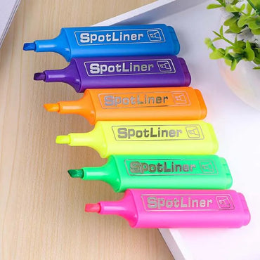 Highlighter MP-460 Water-based Pigment Single Head 6-Color Marker Pen Head Pen Note Pen Stationery Office school supplies