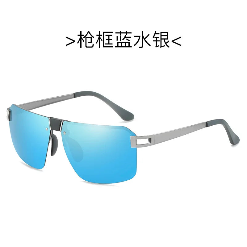 The New Man Metal Polarized Sunglasses Sunglasses Driving Glasses Outdoor Fishing Frameless Mirrors Motorcycle Running Travel