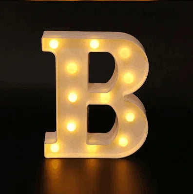 Decorative Name Letters Alphabet Letter LED Lights Luminous Number Lamp Night Light Wedding Birthday Christmas Party Decor Home