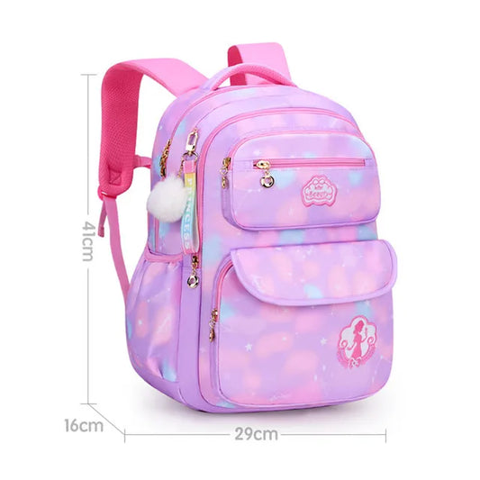 Beg sekolah kanak-kanak perempuan beg sekolah beg belakang merah jambu untuk kanak-kanak kanak-kanak remaja beg sekolah rendah Kawaii comel kalis air kit kelas kecil 