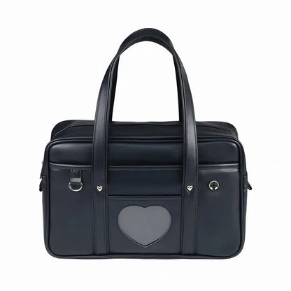 Japanese Women Handbags Men's Large Capacity Commuter Briefcase College Student School Travel Shoulder Bags PU Leather Satchels
