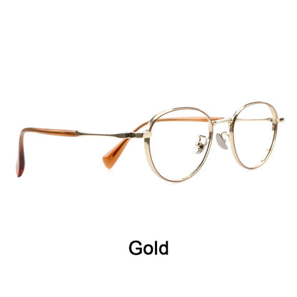 2024 New Ultra-Light Pure Titanium Frames Men Wide Rimmed Eyeglasses Frames Women Oval Glasses Small Face Spectacles