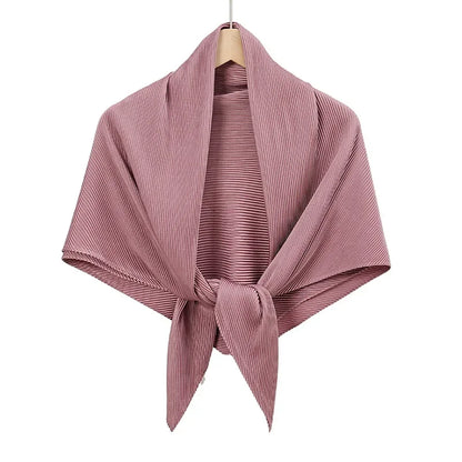 Plain Wrinkle Square Pleated Scarf Satin Shawls Wrap Stole Muslim Hijab 90*90cm Malaysia Kerchief Bandanas Headband Silk Scarves