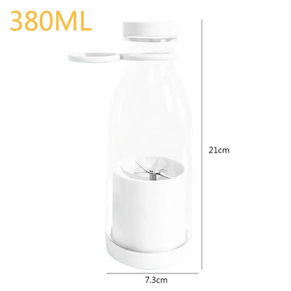 380ml/420ml Portable Juicer Cup Juicer USB Electric Fruit Juice Cup Automatic Mini Fruit Juicer Smoothie Blender With 6 Blades