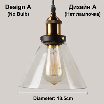 Clear Gray Amber Colour Vintage Pendant Lights Dining Glass Hanging Lamp Russia Loft Luminaire Modern Bedroom Light Fixtures