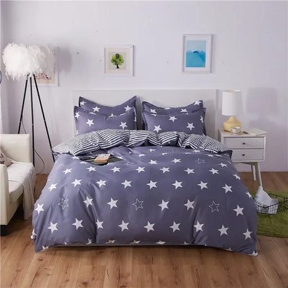 Lovely Cartoon King Size Duvet Cover Set 220x240 Skin Friendly Double Bed Quilt Cover Blanket Comforter Cover and Pillowcase